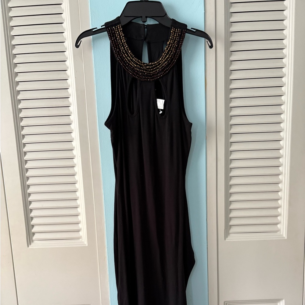 NWT Venus Beaded Neckline Dress. Keyholes Front/Back. Medium.